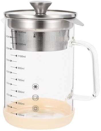 FONDOTIN Contenedor De De Inoxidable Filtro Para Leche De y Jarra De Cocina De Colador Fino Para Filtrar Residuos y Preparar Jugos Casa