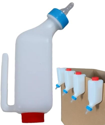 lamm-flaschen–800 ml Lammmilchflasche | Hängende Ziegenmilch Feeder Flasche mit klarer Skala | Weiche Nippel Tierfütterung Stillflasche | Neugeborene Pet Feeder für Ziege, Lamm, Welpe, Fohlen, Kalb