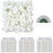 VEVOR Panneau Mural Décoratif Floral 24 PCS Mur à Fleurs Artificielles 3D, 38x38 cm, Conception Sans Couture Installation Facile pour Mariage, Saint-Valentin, Fête Prénatale, Décoration Fond, Blanc