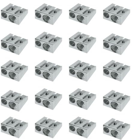 FABER-CASTELL 205236 - Metallspitzer klein, 20 Doppelspitzer, Spitzer dicke und dünne Stifte