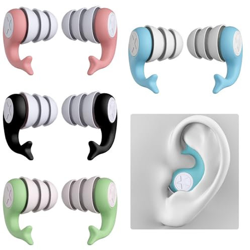 Fine jade2 Tappi per le orecchie da nuoto per bambini tappi orecchie piscina in silicone riutilizzabili e impermeabili per il nuoto, la doccia, il surf, il kayak