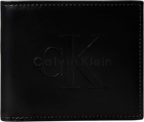 Calvin Klein Herren Geldbeutel Bold Billfold aus Leder, Schwarz (Black), Einheitsgröße