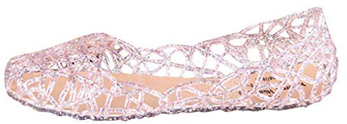 2025 Sandals Slides Summer Shoes Women's Shoes Casual Sandals Slip Pumps in Summer Breathable Jelly Beach for Women Hollow Casual Shoes for Women, pink, 5 UK
