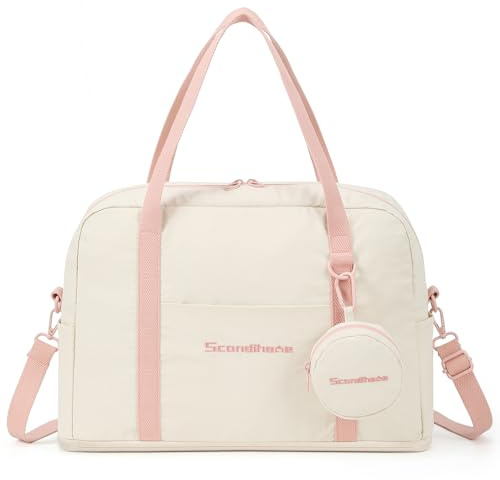 SEPWIK Travel Duffel Weekender Overnight Bag, Waterproof Sports Gym Carry On Tote Bag Personal Item Holdall Bag for Women