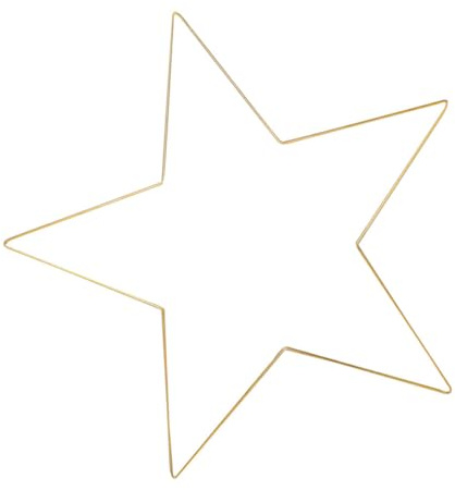 Didiseaon Metallsterne zum Basteln: Metallstern Draht Kranz Form Metall Stern Gold Kranz Rahmen Deko Metallring Stern DIY Metallsterne zum Hängen für Makramee Wanddeko für Weihnachten Neujahr