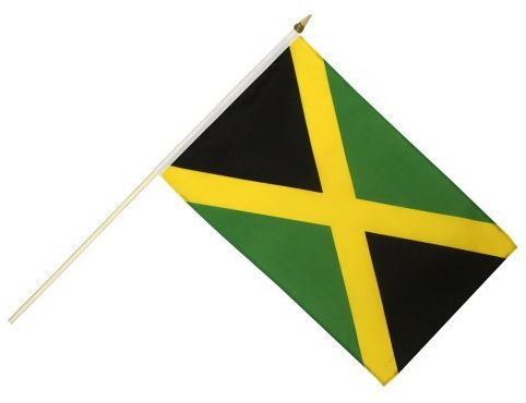 Flaggenfritze Stockflagge Jamaika - 30 x 45 cm