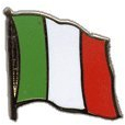 Flaggen-Pin/Anstecker Italien vergoldet
