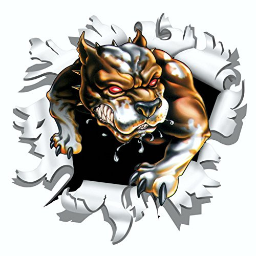 Aufkleber Einschussloch, 100 mm, Motiv Hund