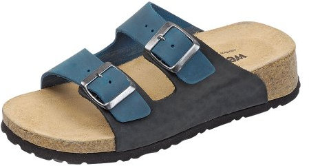 Weeger-Bio-Keil-Pantolette blau/schwarz Gr. 38