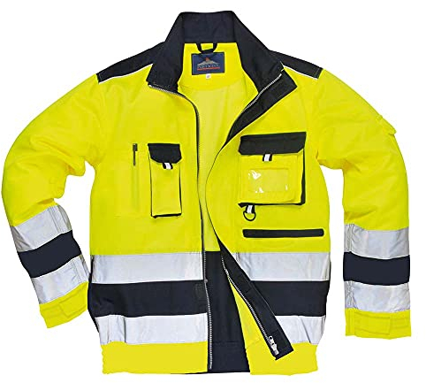 Portwest Lille Warnschutz-Jacke , Größe: XL, Farbe: Gelb/Marine, TX50YNRXL