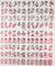 Warm Girl 108Pcs 3D Red Flower Nail Art Stickers Decals Stamping DIY Nail Decoration Tools