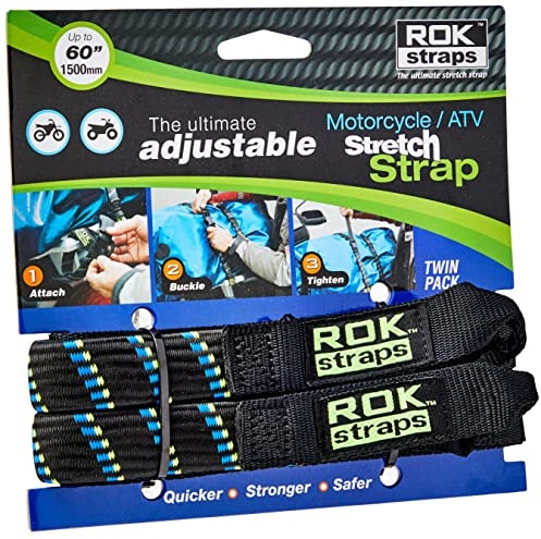 OXFORD ROK Straps HD 25mm Adj Black + Blue/Green ROK001