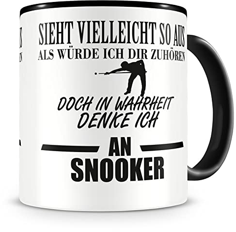 Samunshi® Ich denke an Snooker Tasse Kaffeetasse Teetasse Kaffeepott Kaffeebecher Becher