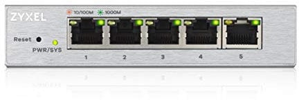 Zyxel 5-Port Gigabit Web Managed Switch, Porte Ethernet, Senza Ventole, garanzia limitata a vita [GS1200-5]