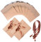 Vordas 30 Stück Kraftpapier Umschlag Briefumschläge Vintage mit Band, Ideal für Erntedankumschläge, Einladungen, Grußkarten und Weihnachtskarten etc,17x12.4cm