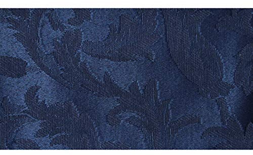 Tessuto damascato al metro altezza 340 cm fiori (Blu 47)