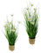 Künstlicher Grasbusch mit Margeriten im Jute-Topf Blumen Blüten Gras Bund stehend Stehgras Grasbündel Kunstpflanze Dekogras Kunstgras Pflanze Ziergras Grasbüschel Deko Grasarrangement Gräser künstlich