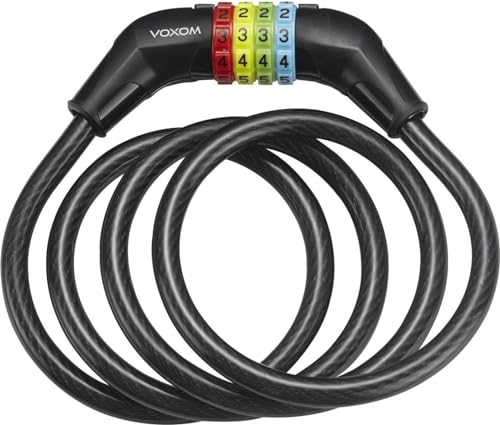 Voxom Fahrradschloss Schwarz Zahlencode-4 Stellig