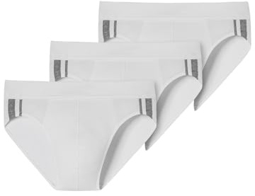Schiesser Herren 3 PACK Slip Softbund und Streifen Bio Baumwolle - 95/5 Organic
