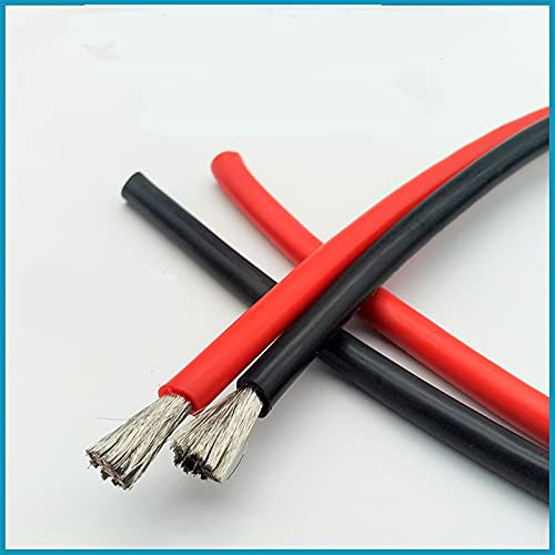caihv-Fili elettrici, Filo di Silicone Rosso Nero e 1 Metro Nero, Cavo in silice in Silicone Morbido Resistente al Calore, 6Awg-16AWG 18AWG, Alta qualità (Color : 28AWG, Length : 2M)