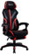Vinsetto Silla Gaming con Reposapiés Retráctil Silla de Oficina Giratoria Reclinable con Reposacabezas y Altura Ajustable 65x65x119-129 cm Negro y Rojo
