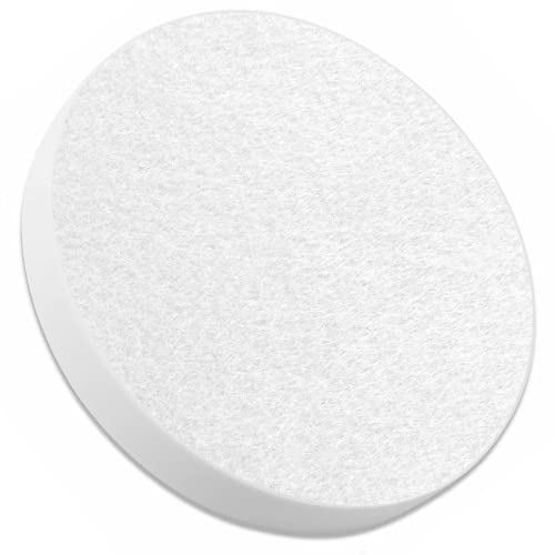 platino24 Schallabsorber COLORE aus Basotec G+ I Akustikpaneele mit Akustikfilz I Wand-Paneele mit 1 Kreis in Weiß I Akustikplatten zur Schalldämmung in Büro, Studio & Wohnung
