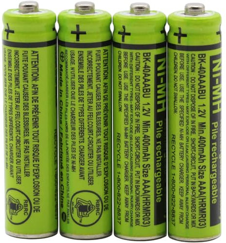 Cerepros 4-Pack BK-40AAABU Replacement Battery Pack for Panasonic Cordless Phone Handset