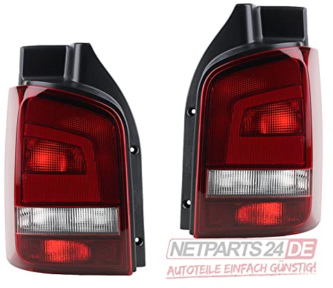 Johns, kompatibel zu VW T5 rauchgrauer Heckleuchten Satz links u. rechts für Heckklappe ab 11/09-