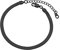 FOCALOOK Bracelet Cheville Femme Acier Noir 22cm Chaîne à Maille Serpent Plat 5mm