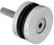 Sellon24® Edelstahl Punkthalter Ø30 Glas Glashalter Ø40 Flach V2A Scheibenhalter Geländer (0764.000 Ø40 mm)