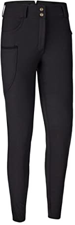 Lady Hunting Tights Black | Aus robustem 4-Wege-Stretchmaterial mit wasserabweisendem Finish. 2 Schubtaschen und 1 Beintasche rechts.