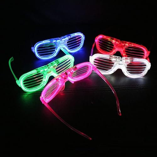 Pengcheng 8pcs Glowing LED Glasses Luminous Glow Kids Glitter Glasses, Carnival, Halloween Birthday Party Supplies