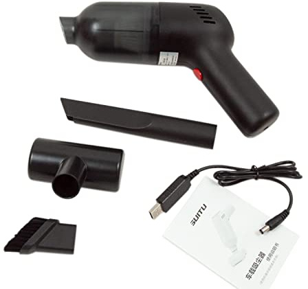 zalati Car Handheld Vacuum with Changeable Brush USB Charing Cable for Car Inner Cleaning