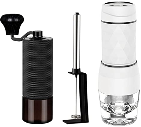 Kaffeemaschinen, Mühlen, Filter, Espressomaschine, klein, tragbar, Teasmade Nachttisch, manuelle pneumatische Kapselmaschine (weiß, professioneller Stil)