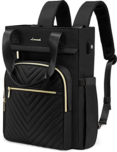 LOVEVOOK Rucksack Damen 15.6 Zoll 2 in 1 Laptop Handtasche Wasserdicht Schulrucksack Mädchen Teenager mit Laptopfach Backpack Women Casual Daypacks für Uni Schule Reise Business Arbeit