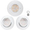 Scandinavian home 3er Set LED Spot 230V Dimmbar WarmDim 5,8W Warmweiß Schwenkbar 68mm - 75mm I Badezimmer IP44 I CRI 90 500lm 3000K I Matt-Weiß I LED Einbaustrahler Deckeneinbauleuchte flach