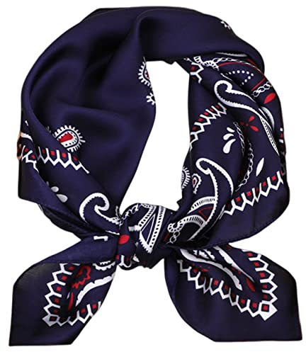 FAIRYGATE Seidentuch Damen Seidenschal Damen Bandana Kopftuch Große quadratische Fleckschals Frauen Seidig wie Kopftuch Bandanas Nickitücher Halstuch Haar Schal DA2221