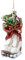 Kaemingk Christbaumschmuck Glas 15cm Schlittschuhe mit Glitzer Weihnachtskugeln - Rot - Weiß