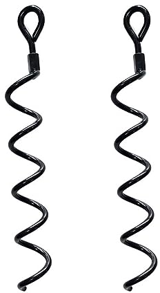 Spiral Shed Anchor Kit,maxant Ground Anchors 15 inches Heavy Duty Ground Screw Anchor 2/4 Pcs Ground Heavy Duty Shed Anchor Kit for Securing Tents,Canopies,Tarpaulins,Trampolines,Swings (2), VFGH-001