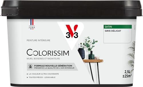 V33 Peinture multi-supports Colorissim® Gris délicat satin 2,5L