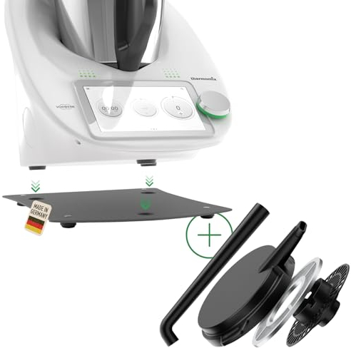 Gleitbrett passend für den Thermomix TM6 / TM5 / perfektes Zubehör passend für den Thermomix in anthrazit-grau (Set-Angebot Gleitbrett Anthrazit-grau + DampfPro)