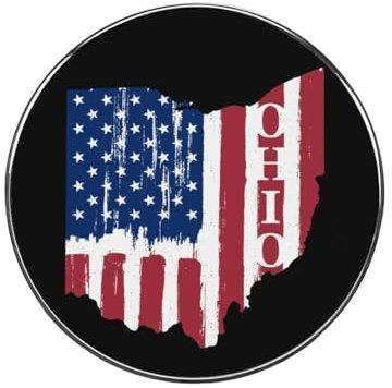 Ohio State Vintage American Flag Magnetic Refrigerator Magnets Alloy Cute Fridge Magnets for Locker Cabinet Home Decoration