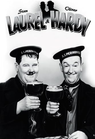 mrdeco Metall Schild 12x18cm gewölbt Laurel & Hardy Dick & Doof Seemann Blechschild