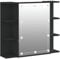 vidaXL Armoire à Miroir avec LED Noir 70x16,5x60 cm