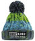 tshirtladen Dorfkind Kindermütze mit Bommel in Electric Grey - Kinder Wintermütze mit Statement Stick, weich, warm, gefüttert, ideal für Schulweg, Spielplatz, Urlaub und Outdoor Aktivitäten
