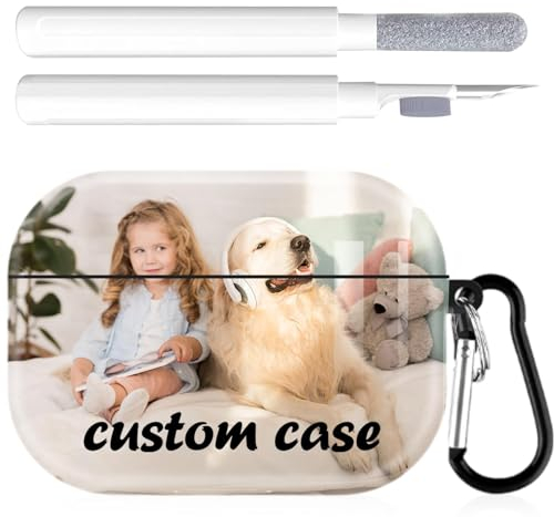 Individuelle Foto-Hülle für AirPod Pro, personalisierbar mit Ihrem eigenen Foto und Text, langlebige Schutzhülle, kompatibel mit AirPods Pro 1. und 2. Generation, ideales einzigartiges Geschenk