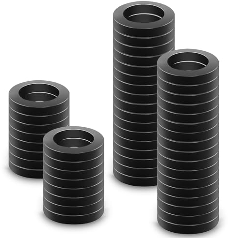 50 Stück Gummischlauchringe, 3/4 Zoll Dichtungsringe für Wasserhahn, Dicke 3mm O-Ring, Duschschlauch Unterlegscheibe, Schwarz Dichtungen, 24mm OD, 14mm ID, für Hahnverbinder Schlauch