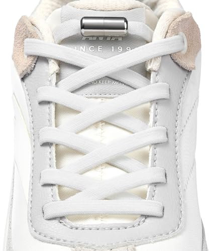 Handshop 2 Pares Cordones Elásticos de Zapatos para Niños y Adultos, Cordones Sin Atar para Zapatillas de Correr, Zapatillas Deportivas Blanco 125cm