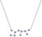 Amberta Women 925 Sterling Silver Constellation Necklace with Cubic Zirconia Birthstone – Silver Zodiac Necklace CZ: Star Sign Sagittarius Necklace with Simulated Tanzanite Birthstone