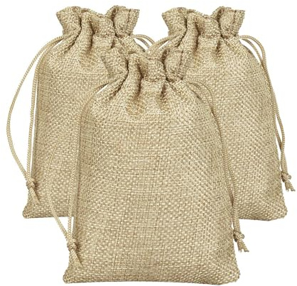 GreatRise 10 Stück 20x30cm Jutesäckchen mit Kordelzug Geschenksäckchen Groß | Natur Jute Geschenksäckchen, wiederverwendbar, ideal für Adventskalender, Schmuck, DIY, Gastgeschenke, Hochzeit, Weihnachten